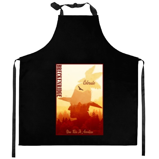 Breckenridge Colorado wild west town Kitchen Aprons