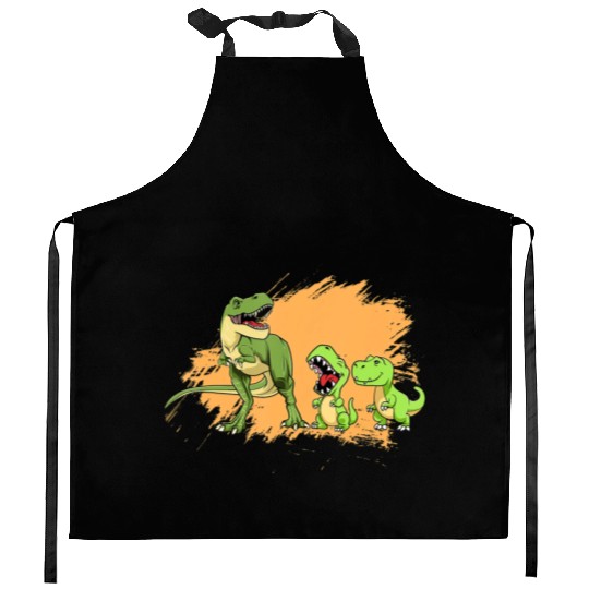 I Love My Dinosaurs Family Reptile Family Dinosaur Kitchen Aprons