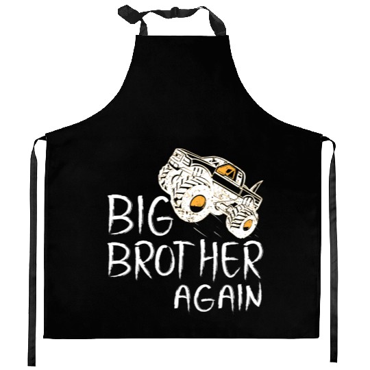 Big Brother Kitchen Aprons Monster Truck for Boys Youth