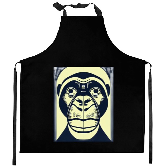 Wise Monkey & jungle king Kitchen Aprons