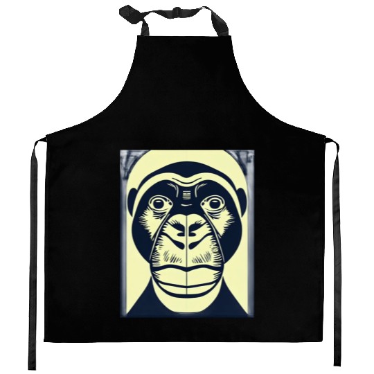 Wise Monkey & jungle king Kitchen Aprons
