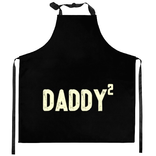Mens Daddy to be of 2 kids 2nd power squared Dad s Kitchen Aprons