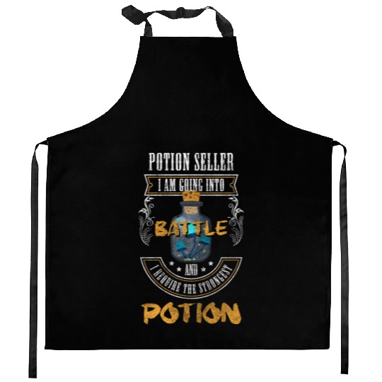 Chemistry Might Symbol Witchcraft Kitchen Aprons