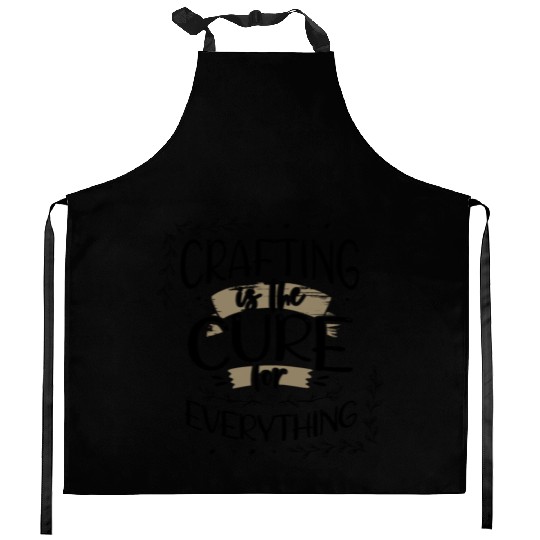 Crafter Gift Cats are the Cure for Everything Kitchen Aprons
