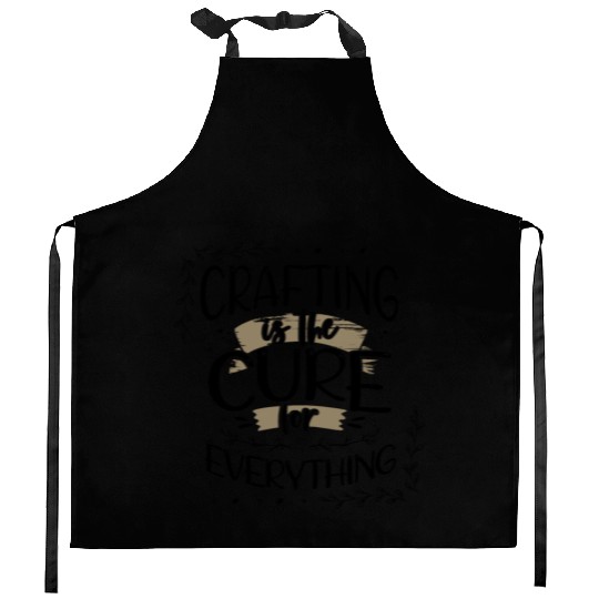 Crafter Gift Cats are the Cure for Everything Kitchen Aprons