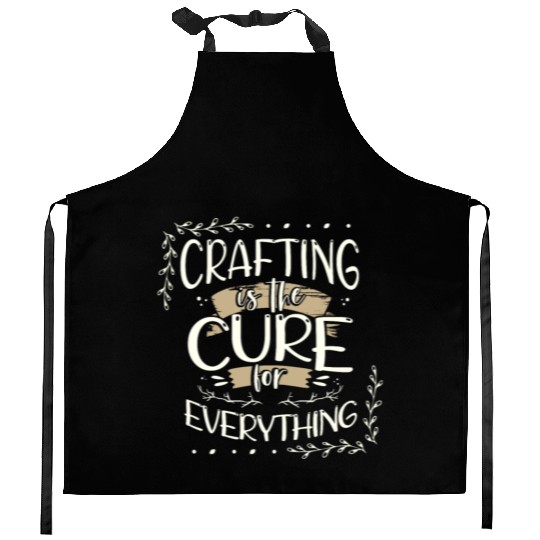 Crafter Gift Cats are the Cure for Everything Kitchen Aprons