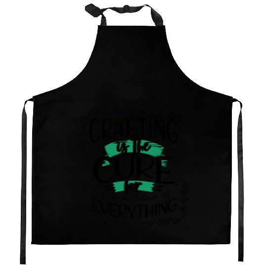 Crafter Gift Cats are the Cure for Everything Kitchen Aprons