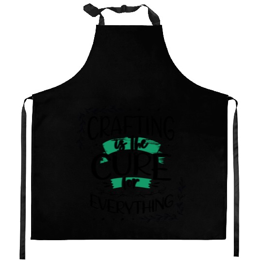 Crafter Gift Cats are the Cure for Everything Kitchen Aprons