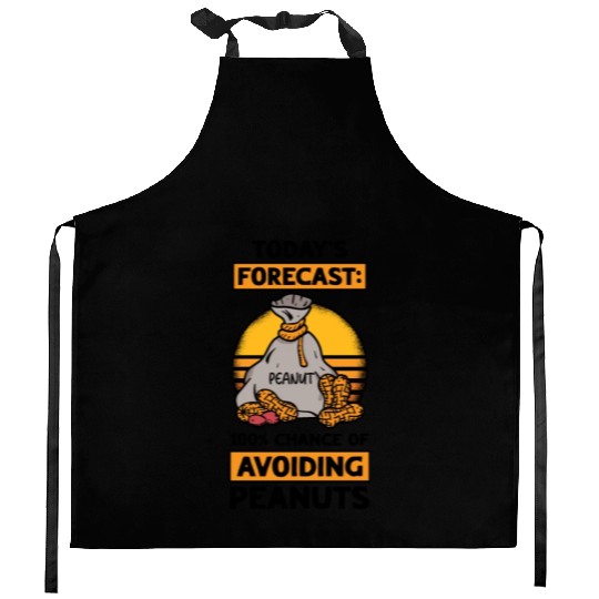 Today's Forecast 100% Chance Of Avoiding Peanuts Kitchen Aprons