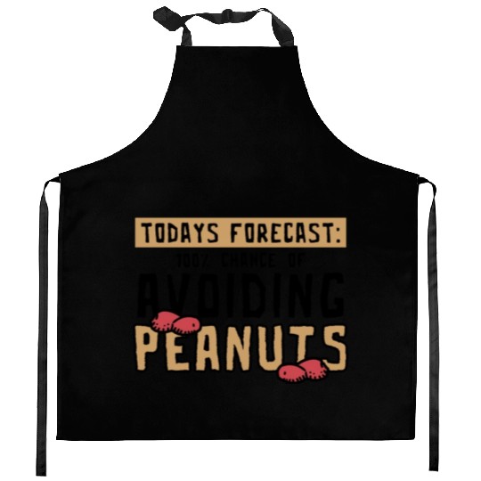 Today's Forecast 100% Chance Of Avoiding Peanuts Kitchen Aprons