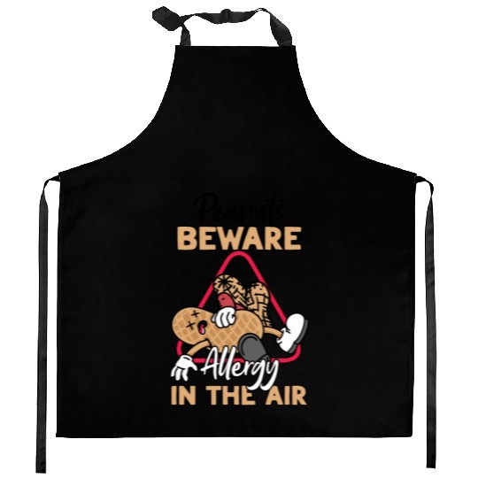 Peanuts Beware Allergy In The Air Peanut Allergic Kitchen Aprons