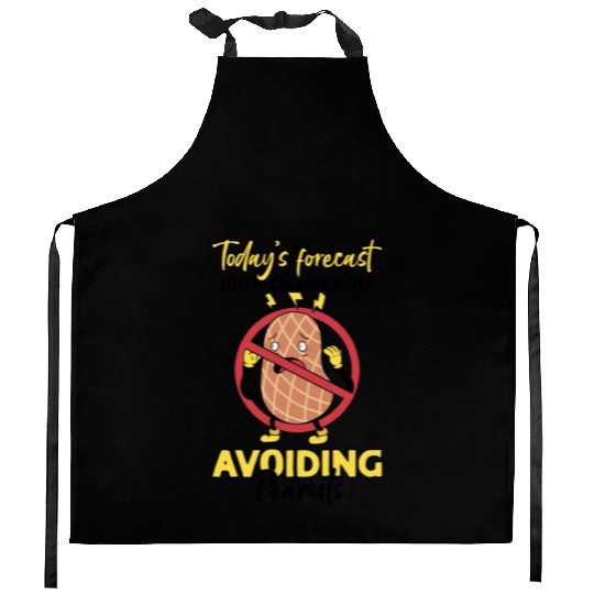Today's Forecast 100% Chance Of Avoiding Peanuts Kitchen Aprons