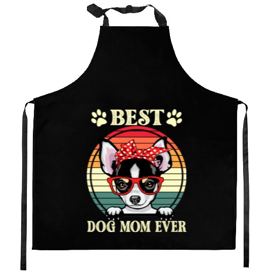 Funny Best Chihuahua Dog Mom For Dog Lover Kitchen Aprons