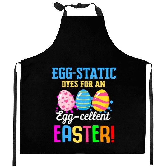 Easter Colorful Egg Dye Rabbit Egg Hunt Kitchen Aprons