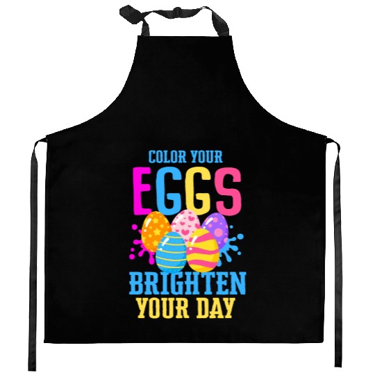 Easter Colorful Egg Dye Rabbit Egg Hunt Kitchen Aprons