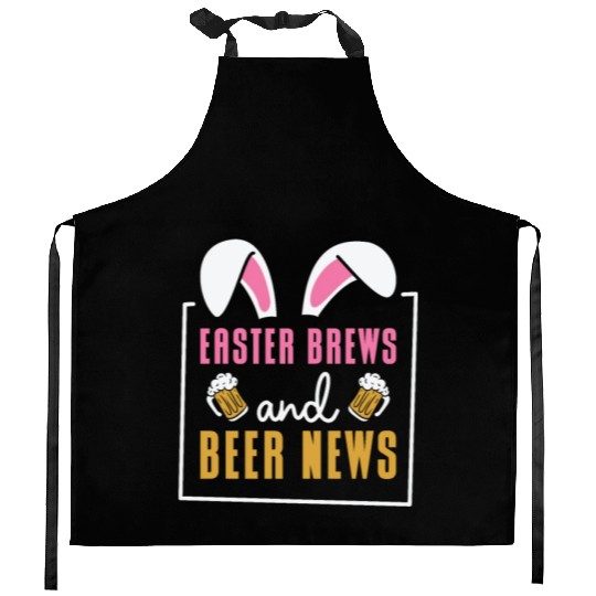 Easter Bunnies Beer Drinking Holiday Rabbit Kitchen Aprons
