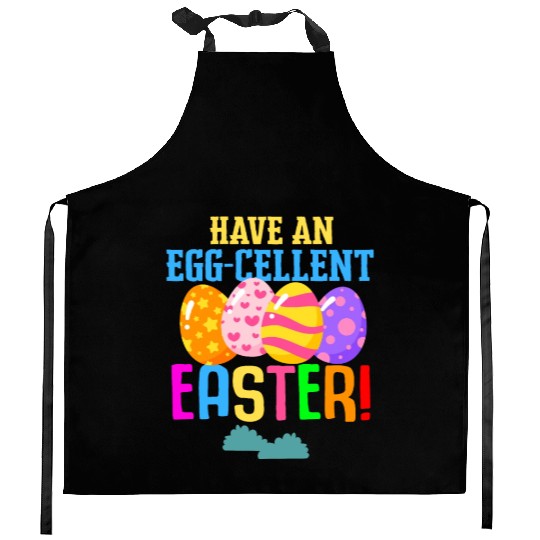 Easter Colorful Egg Dye Rabbit Egg Hunt Kitchen Aprons
