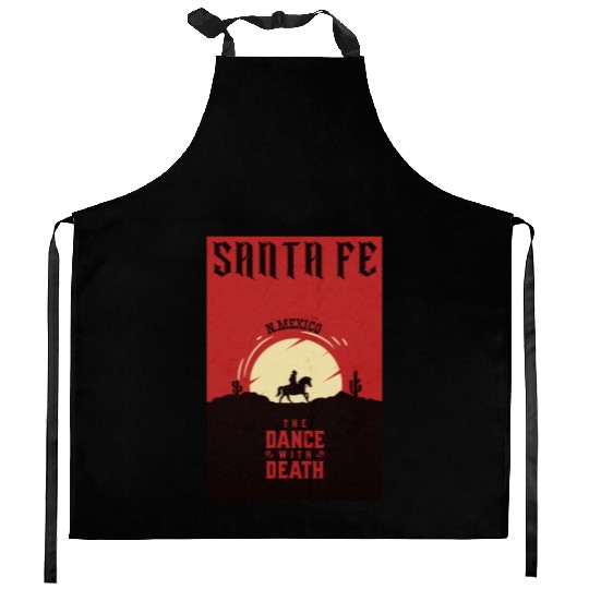 Santa Fe New Mexico wild west town Kitchen Aprons