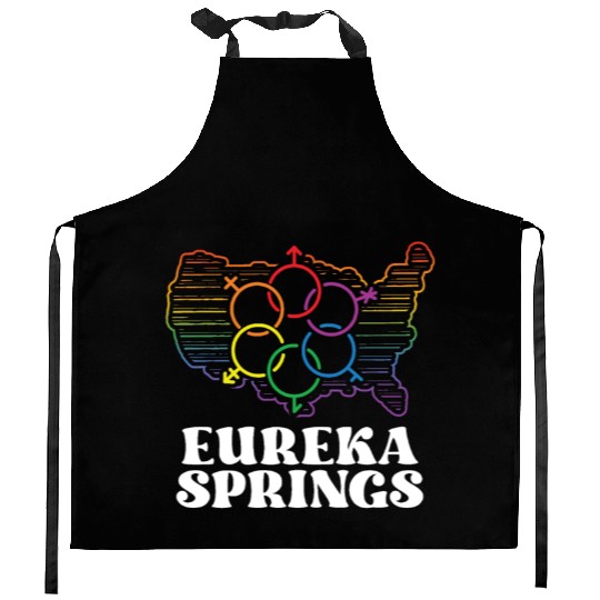 Eureka Springs Pride Flag Pride Month LGBTQ Flag Kitchen Aprons