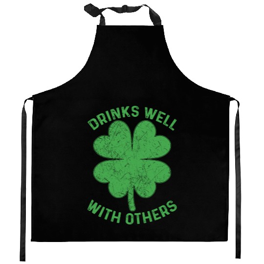 Drinks Well With Others Irish St Patricks Day Beer Kitchen Aprons