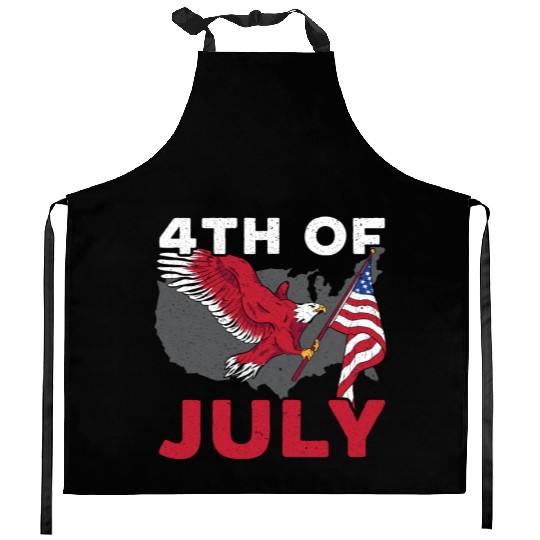 Patriotic America USA Flag 4th Of July American Kitchen Aprons