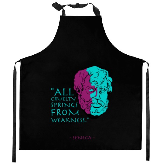 Seneca Stoic Philosophy Quote Kitchen Aprons