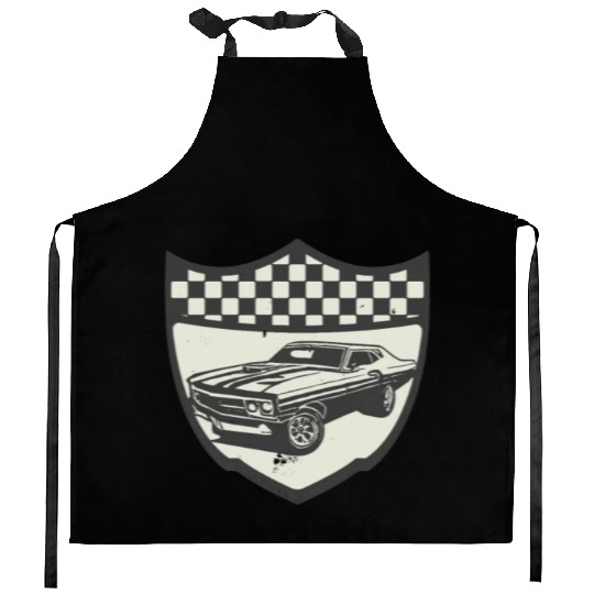 Racing Car Muscle Car Logo Motorsports Kitchen Aprons