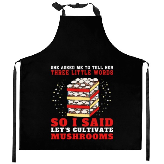 Mushroom Cultivation Farmer Kitchen Aprons