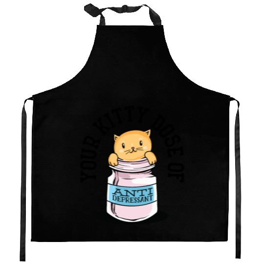 Antidepressant Kitten Medicine Cat Owner Kitchen Aprons