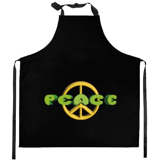 Peace on Earth Kitchen Aprons