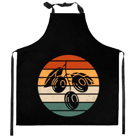 Retro Green Olive Design Kitchen Aprons