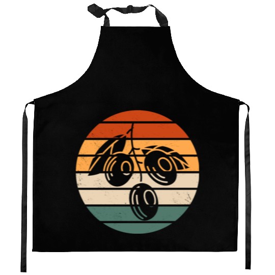 Retro Green Olive Design Kitchen Aprons