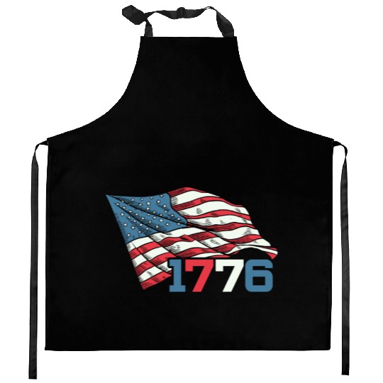 Patriotic America USA Flag 4th Of July American Kitchen Aprons