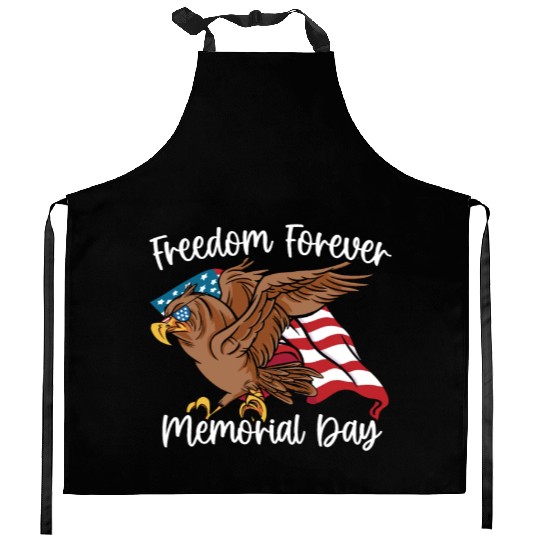 Patriotic Veteran USA Flag American Memorial Day Kitchen Aprons
