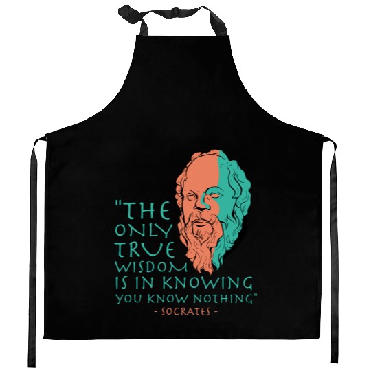 Socrates Stoic Philosophy Quote Kitchen Aprons