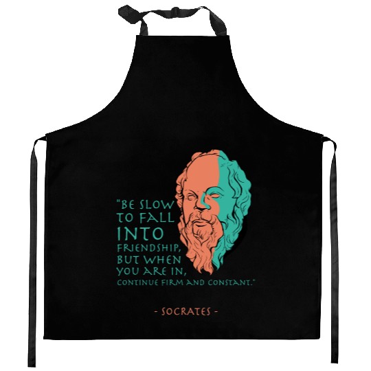 Socrates Stoic Philosophy Quote Kitchen Aprons