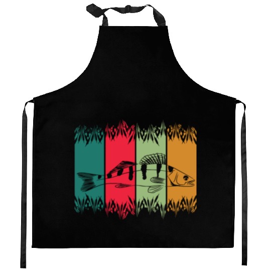 Walleye - walleye fishing Kitchen Aprons