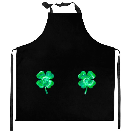 Shamrock Boobs Tie Dye Irish Boobies St Patricks Kitchen Aprons