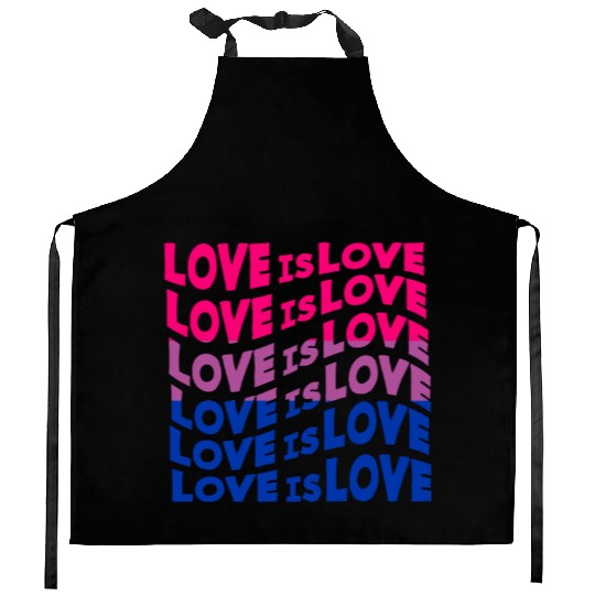 Love Is Love Bisexual Kitchen Aprons