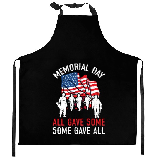 All Gave Some Some Gave All USA Flag Memorial Day Kitchen Aprons