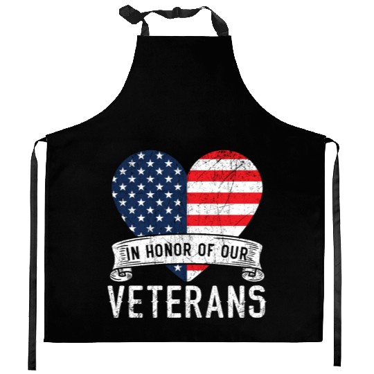 Patriotic Veteran USA Flag American Memorial Day Kitchen Aprons