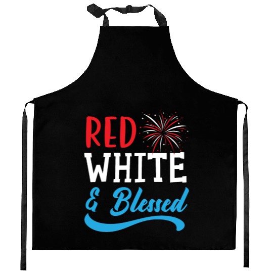 Patriotic America USA Flag 4th Of July American Kitchen Aprons