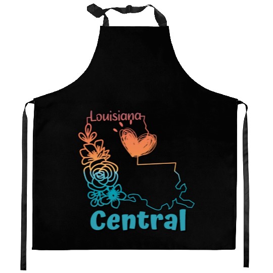 I love my home town in Central Louisiana Kitchen Aprons