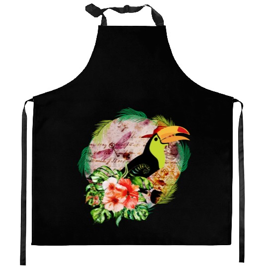 Toucan's Magic - Tropical Bird Witchcraft Kitchen Aprons