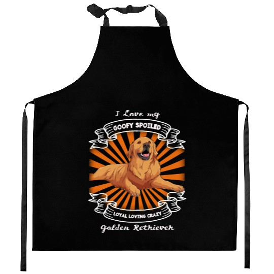 I love my Golden Retriever Kitchen Aprons