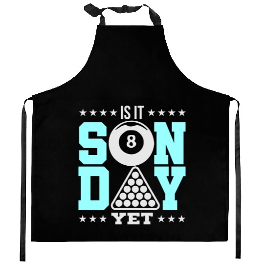 Is It Sunday Yet Apparel For Pool Player Kitchen Aprons