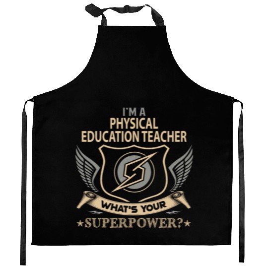 Physical Education Teacher Kitchen Aprons - Superpower Jo