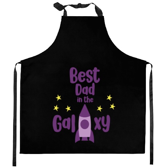 Best Dad in The Galaxy Cool Kitchen Aprons