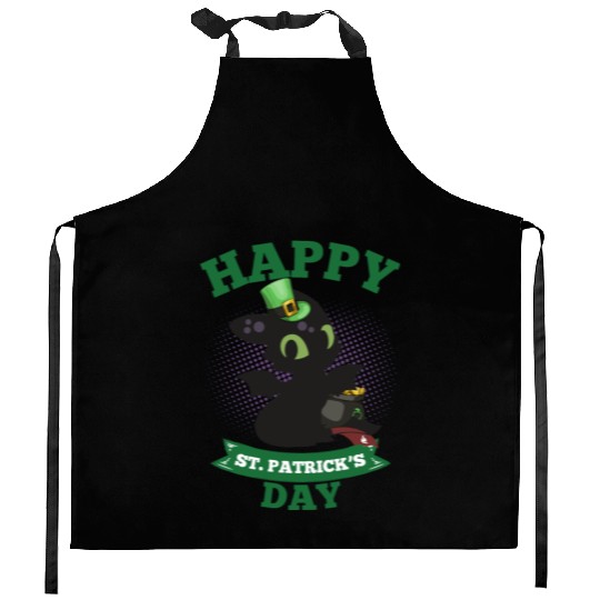 Happy St Patricks Day Toothless Kitchen Aprons