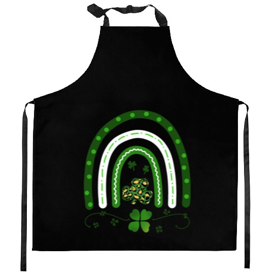 Green Four Leaf Clover .St Patrick's Day Kitchen Aprons